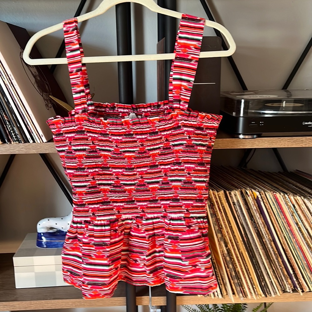 Loft Smocked Peplum Top